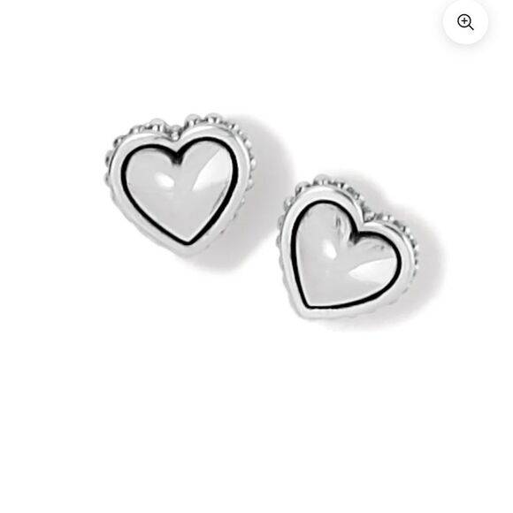Brighton Silver Heart Earrings - Picture 1 of 2